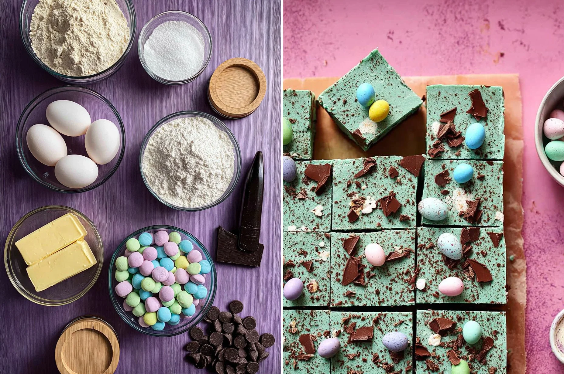 Brownies With Cadbury Eggs