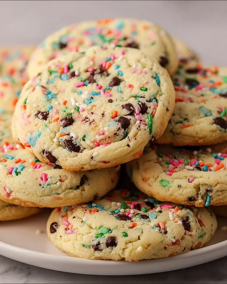 Easy-Vegan-Funfetti-Cake-Mix-Cookies-Only-4-Ingredients-Recipe