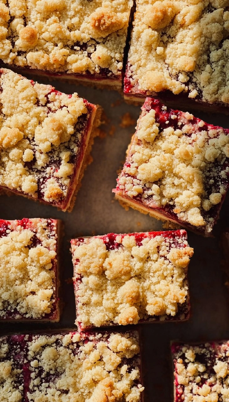 Raspberry Cheesecake Crumble Bars