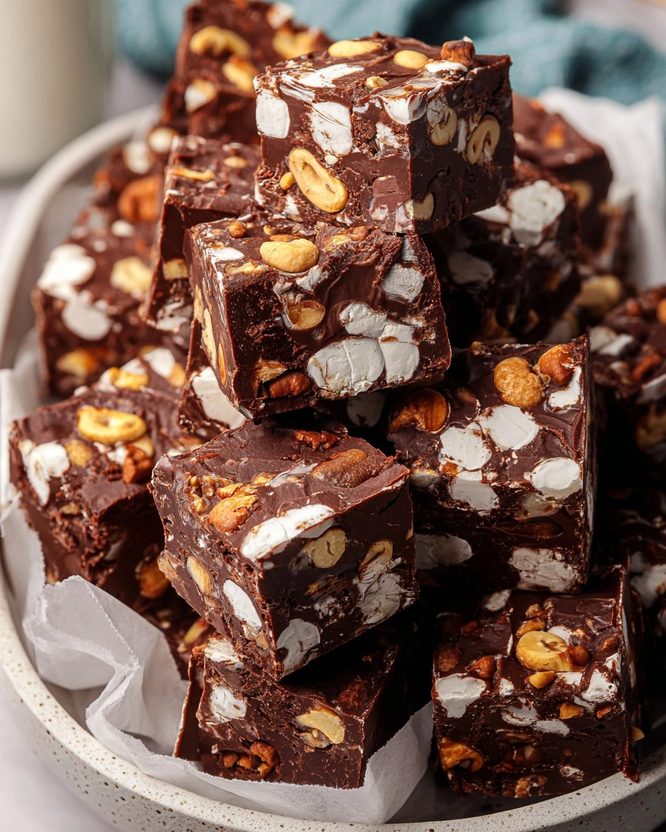 Rocky Road Fudge (Easy Microwave Recipe)