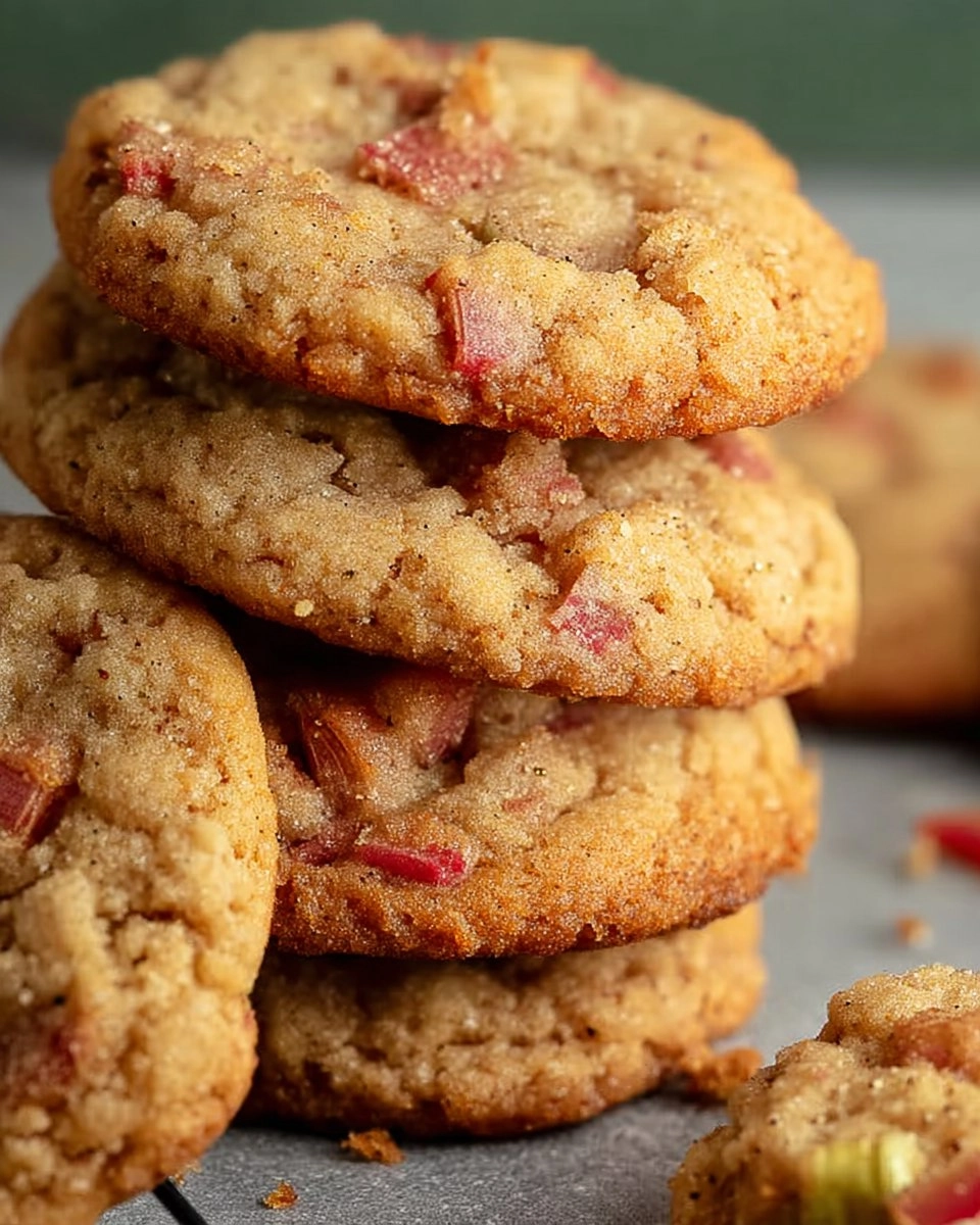 Soft and Chewy Rhubarb Cookies with Cinnamon