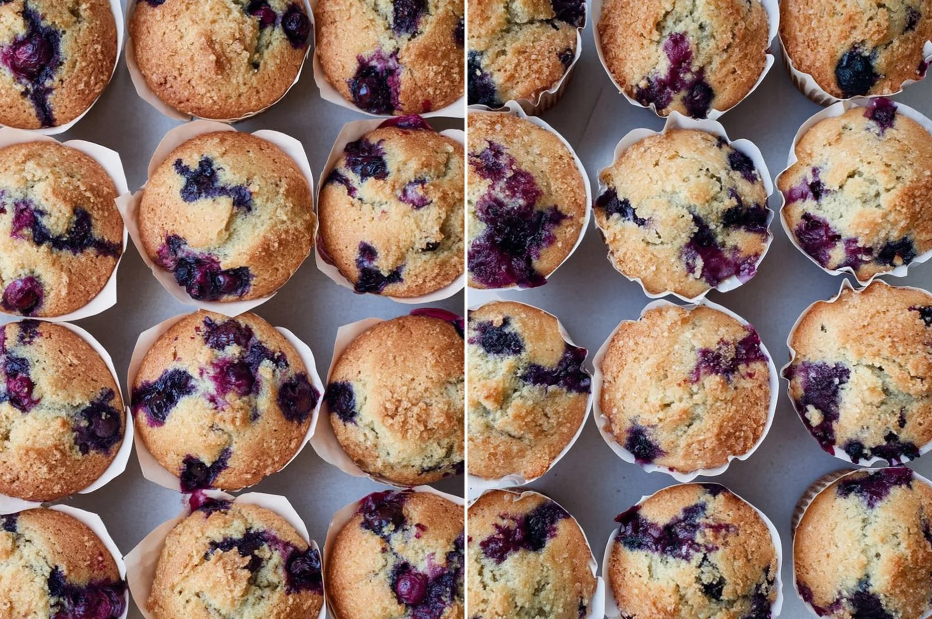 Sourdough discard blueberry muffins