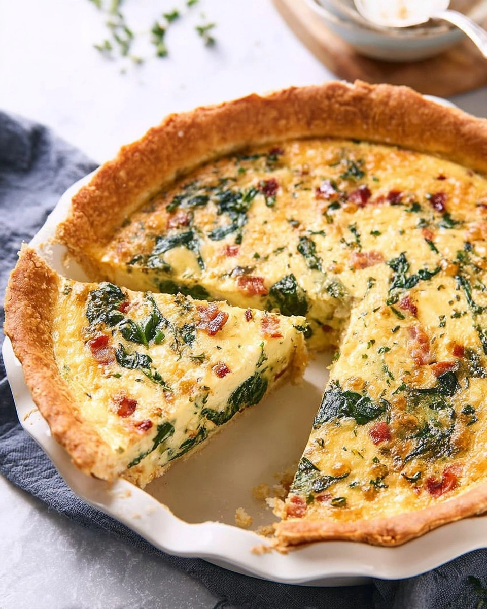 Spinach and Bacon Quiche