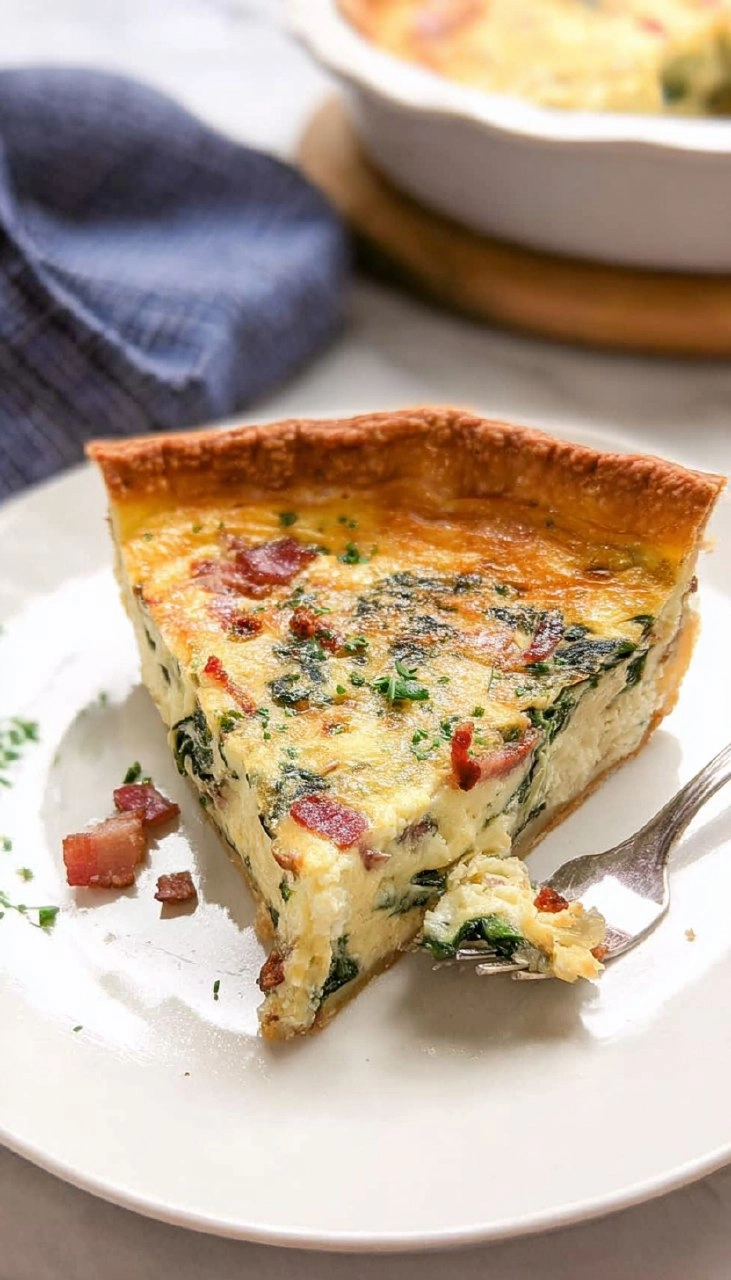 Spinach and Bacon Quiche