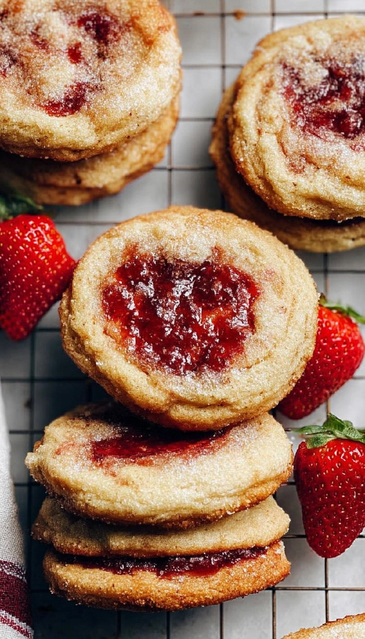 Strawberry Jam Sugar Cookies