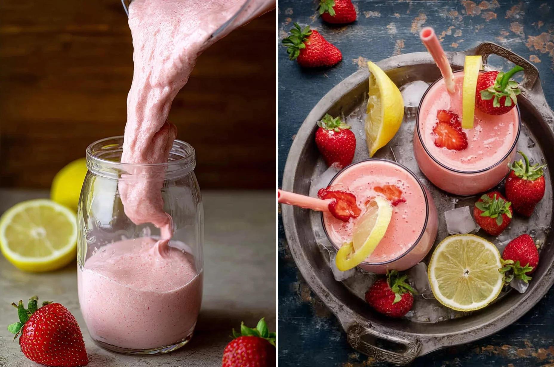 Strawberry Lemonade Milkshake