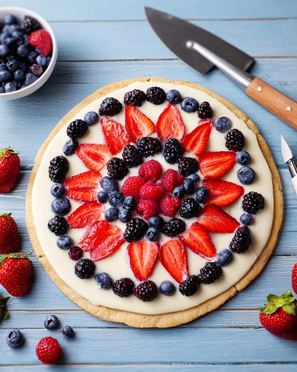 4th of July Fruit Pizza 108 4th of July Fruit Pizza