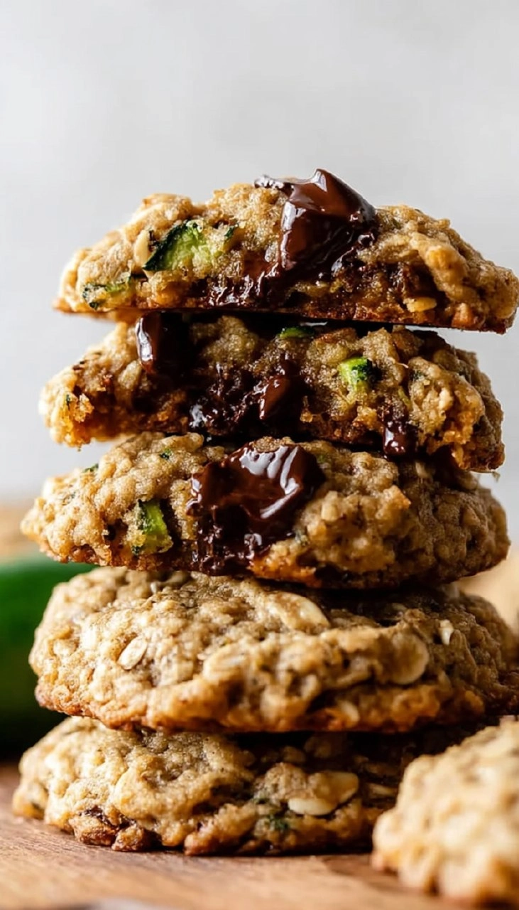 Brown Butter Zucchini Oatmeal Cookies