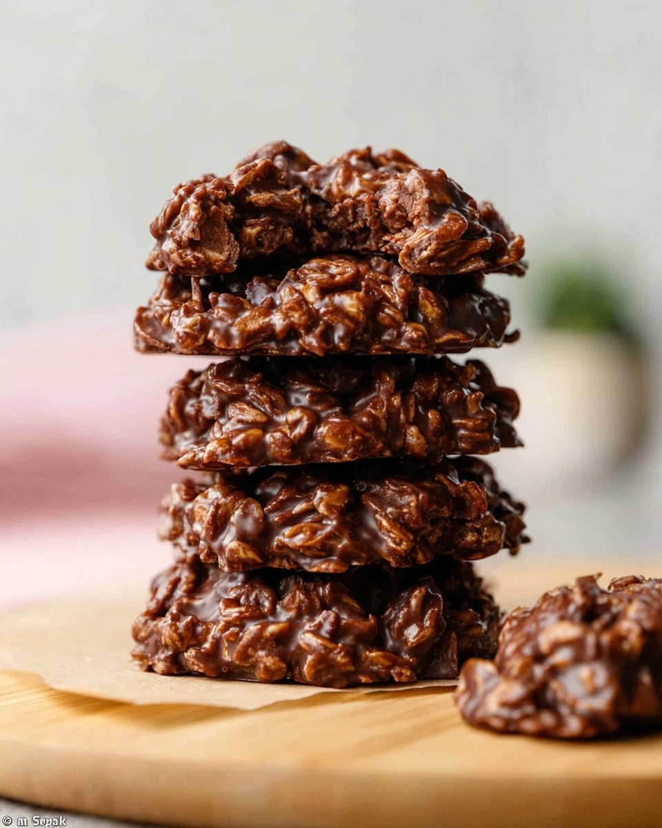 Chocolate Peanut Butter No-Bake Cookies