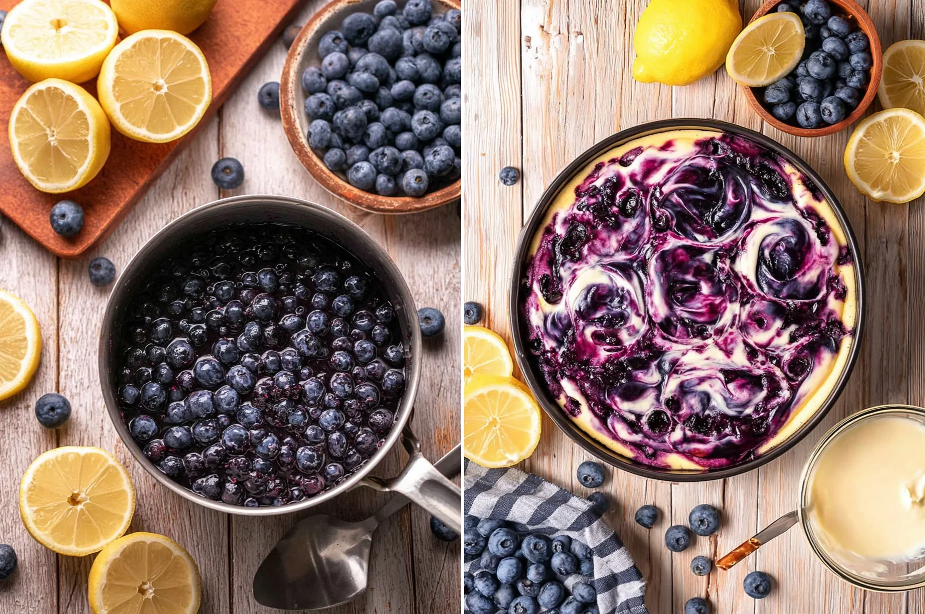 Lemon Blueberry Crumble Cheesecake