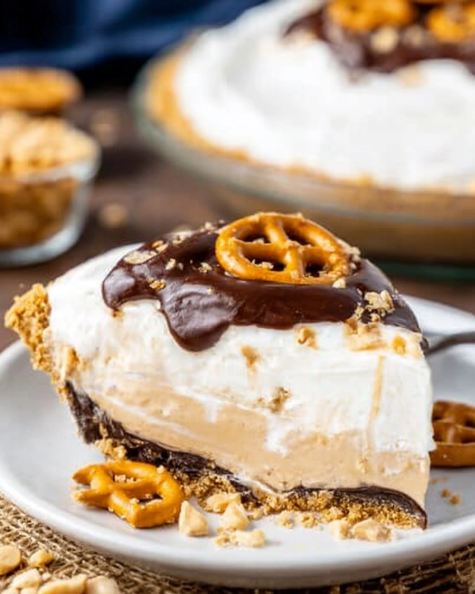Pretzel Peanut Butter Pudding Pie