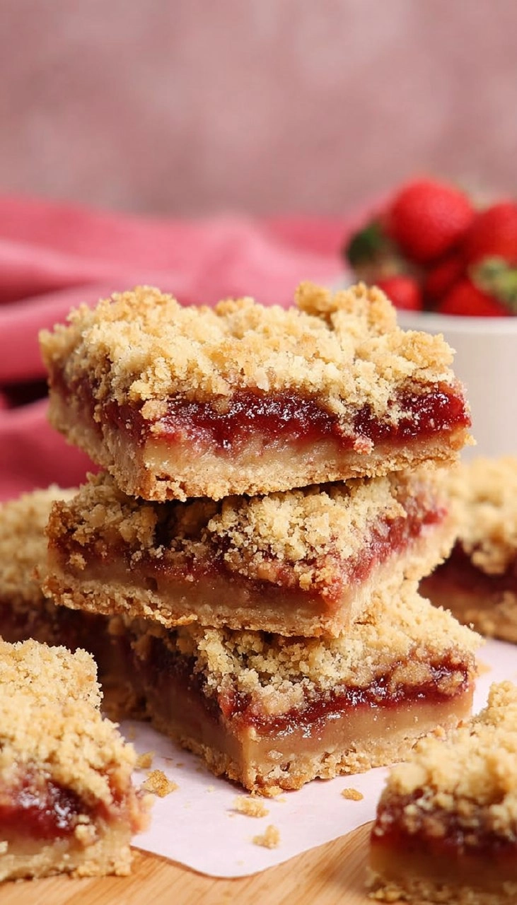 Strawberry Crisp Bars