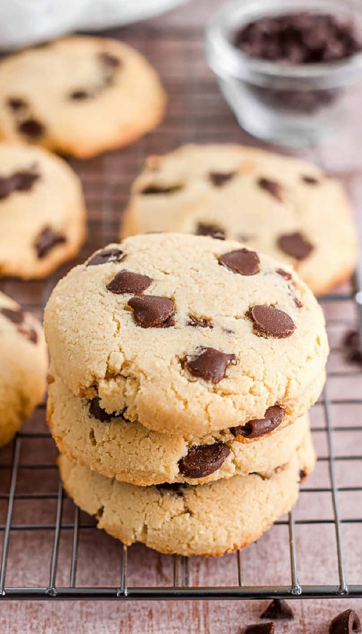 Sugar-Free Chocolate Chip Shortbread Cookies