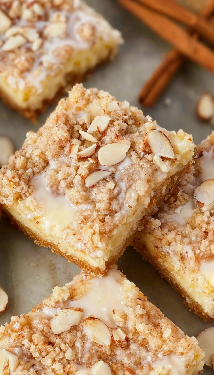 Almond Crumble Cheesecake Bars