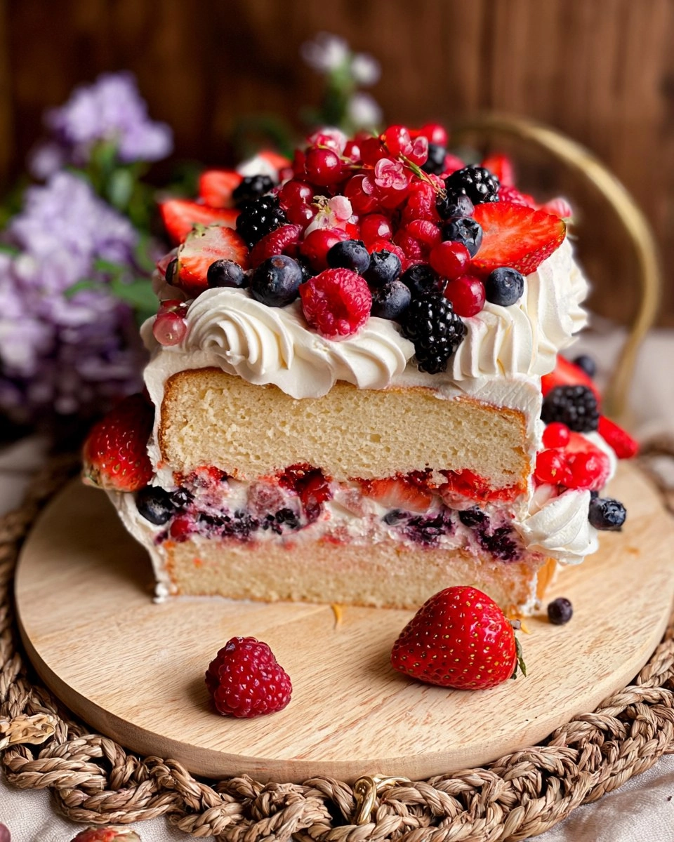 Berries and Cream Cake 124 Berries and Cream Cake