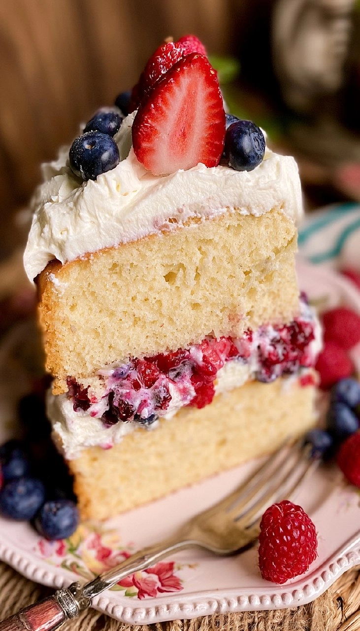 Berries and Cream Cake 125 Berries and Cream Cake
