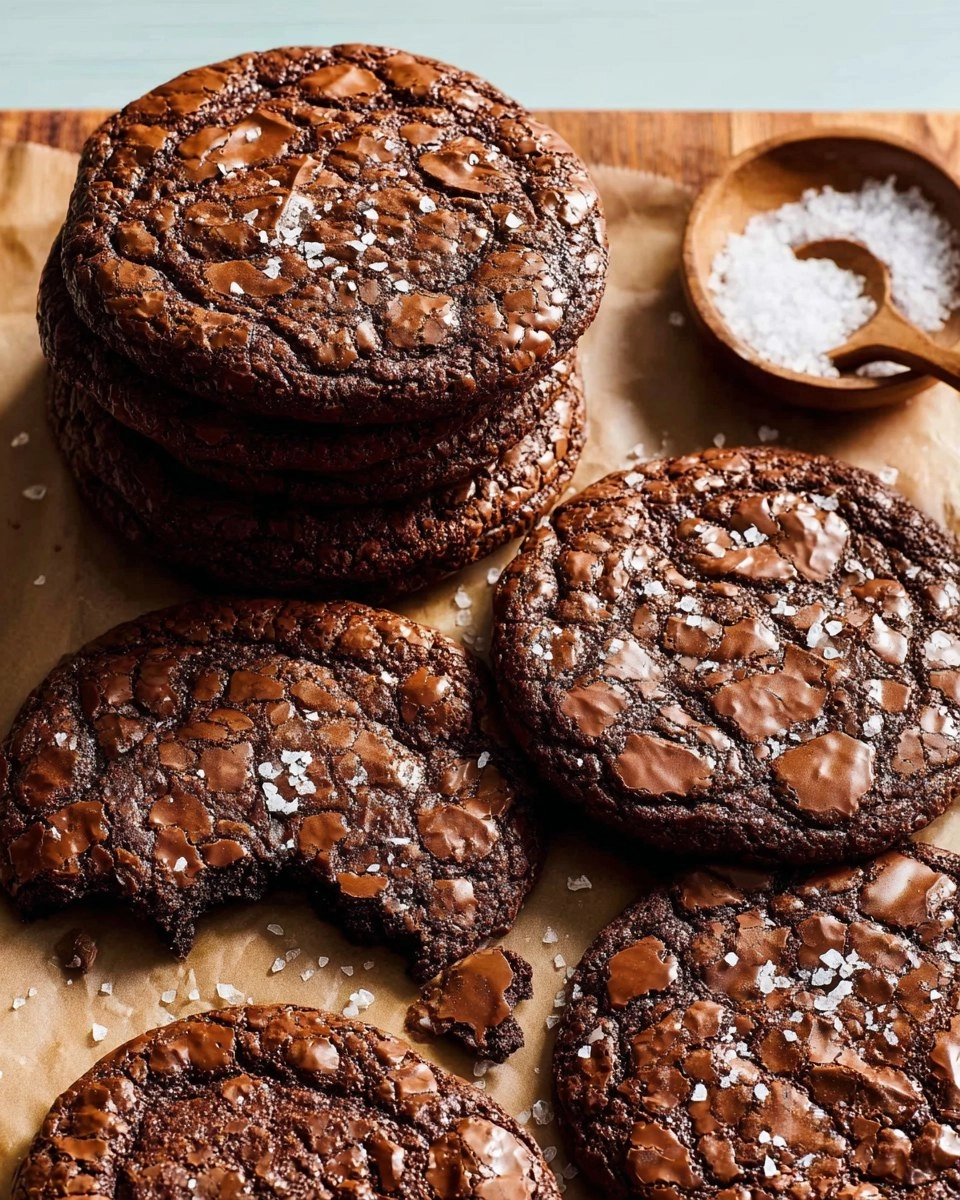 Chewy Crinkle Top Brownie Cookies