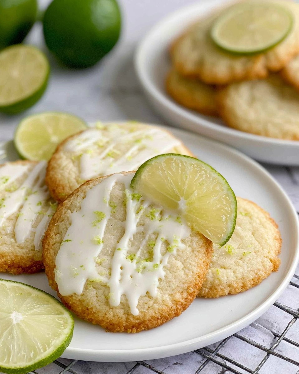 Easy Key Lime Cookies with Lime Glaze
