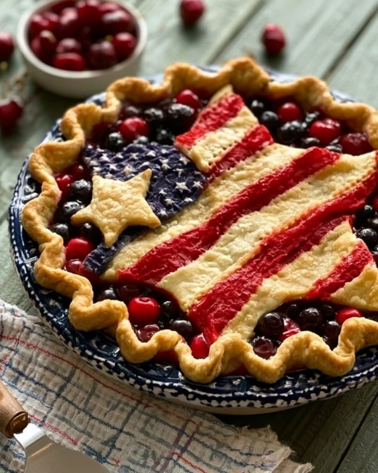 Patriotic Cherry Blueberry Star Pie (Easy Showstopper Dessert) 4 Patriotic-Cherry-Blueberry-Star-Pie-Easy-Showstopper-Dessert-Recipe