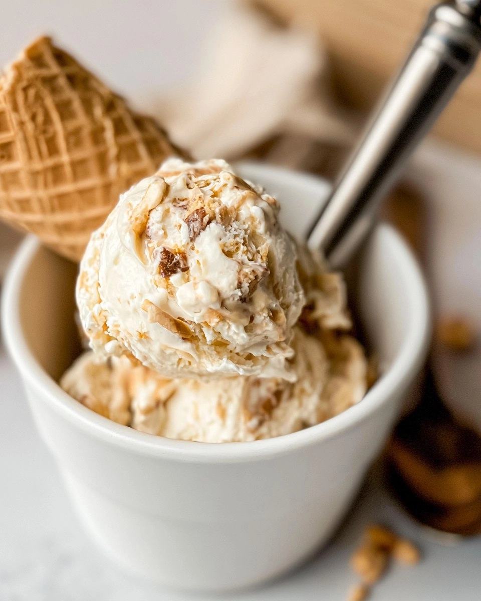 Peanut Butter Ripple Ice Cream (No Churn)