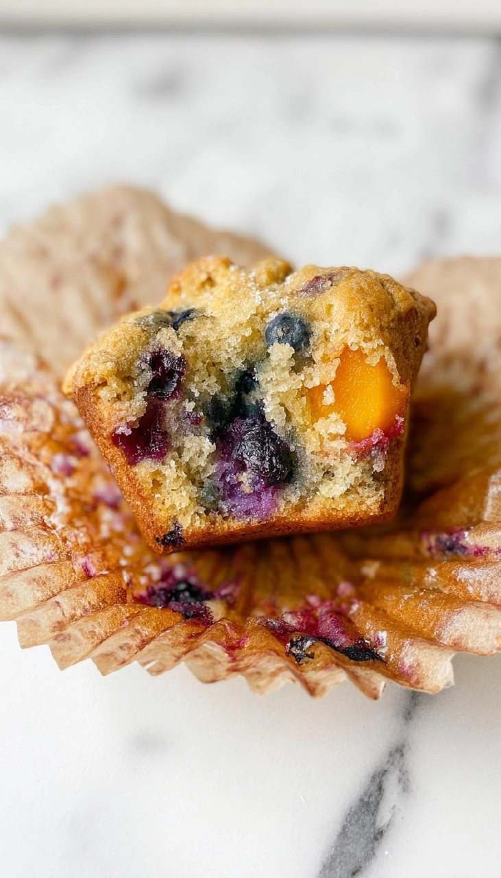 Blueberry Peach Muffins
