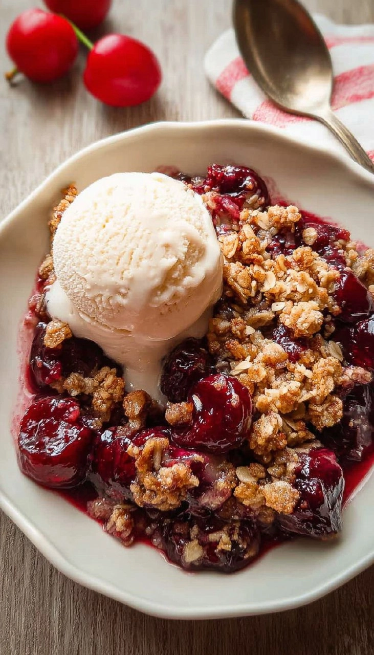 Homemade Cherry Crisp