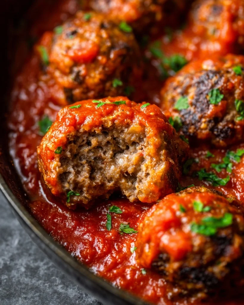 Baked Meatball Recipe (with The Best Marinara Sauce) 6 Baked-Meatball-Recipe-with-The-Best-Marinara-Sauce