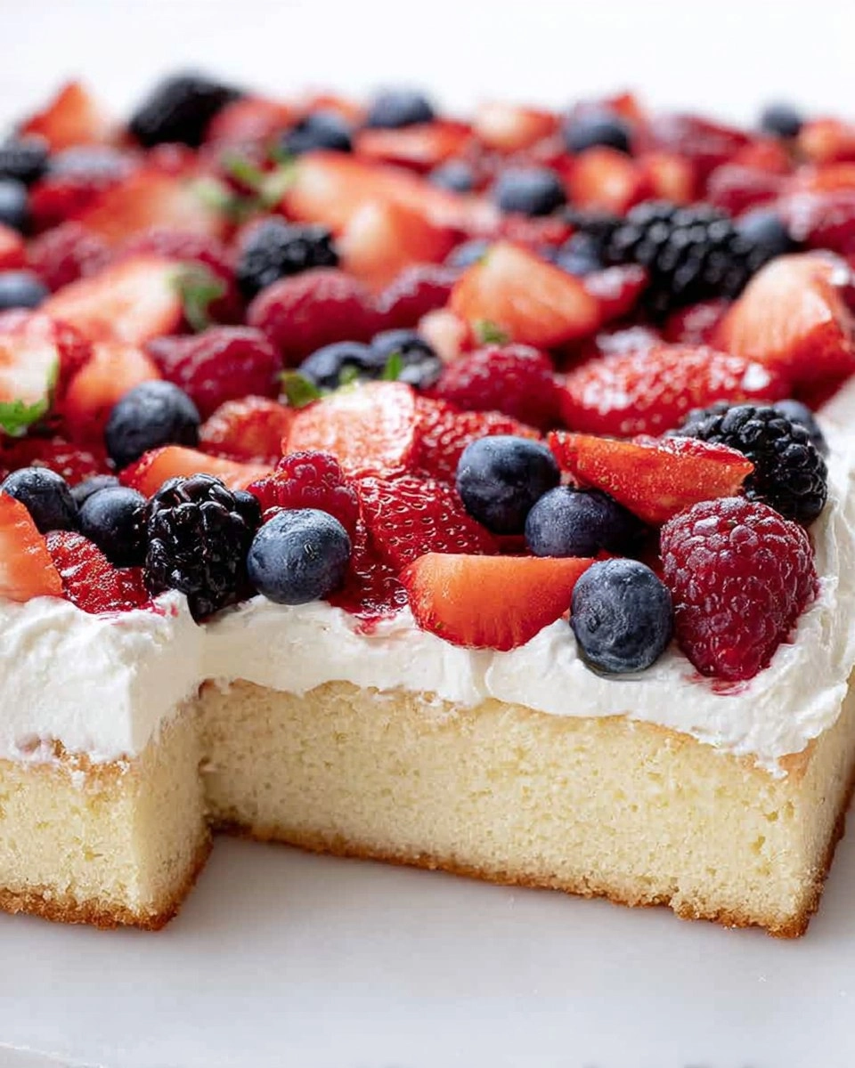 Berries & Cream Sheet Cake
