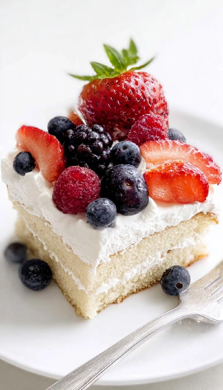 Berries & Cream Sheet Cake