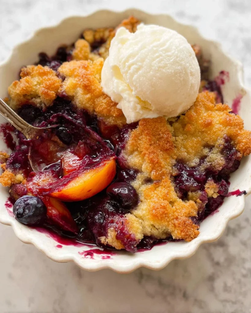 Blueberry Peach Cobbler 6 Blueberry-Peach-Cobbler-Recipe