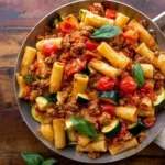 Easy Sausage Rigatoni (With Tomatoes and Zucchini) 102 Easy-Sausage-Rigatoni-Recipe-With-Tomatoes-and-Zucchini