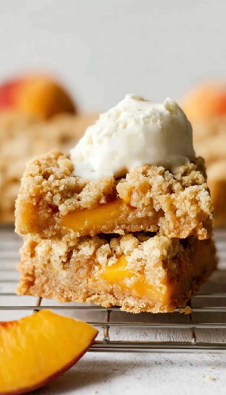 Peach Crumb Bars 93 Peach Crumb Bars